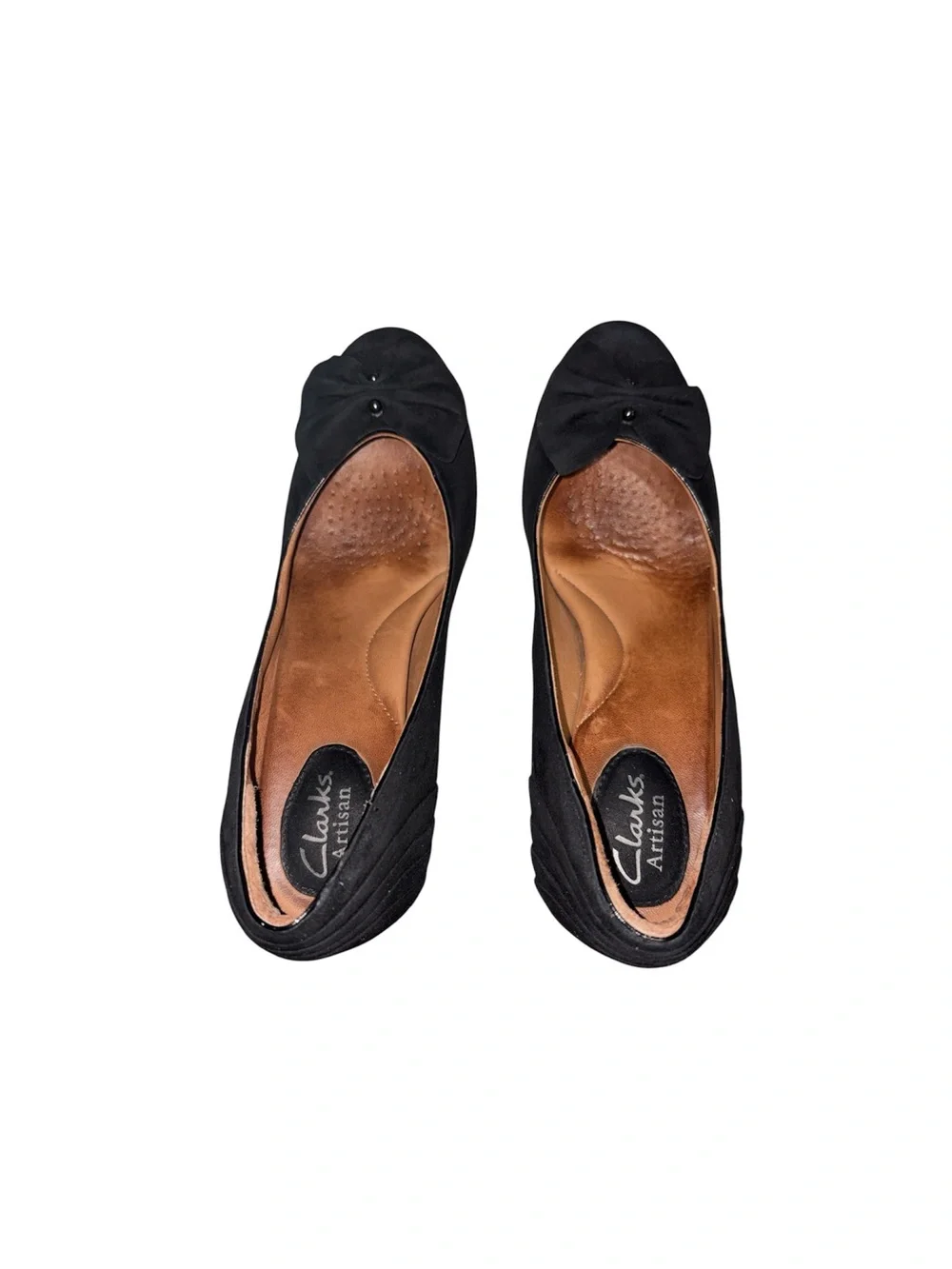 Clarks Artisan Society Ball Black Suede Leather Whimsygoth Pump Heels Size 8M - Picture 5 of 11